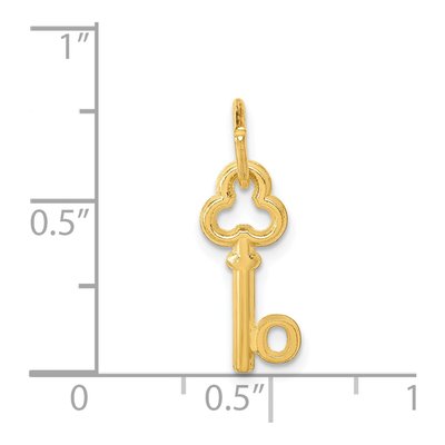 14K Yellow Gold Key Letter O Charm – view 5