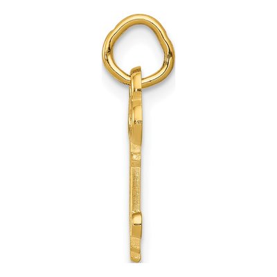 14K Yellow Gold Key Letter P Charm – view 3