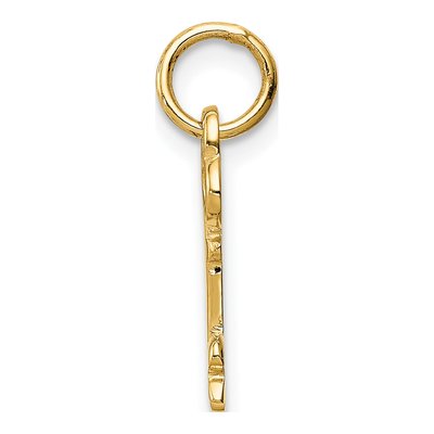 14K Yellow Gold Key Letter R Charm – view 3