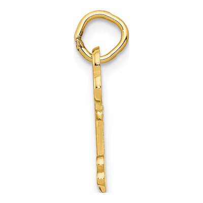 14K Yellow Gold Key Letter S Charm – view 3