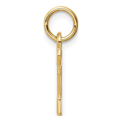 14K Yellow Gold Key Letter T Charm – view 3