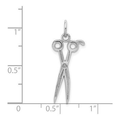 14K White Gold Scissors Pendant – view 4