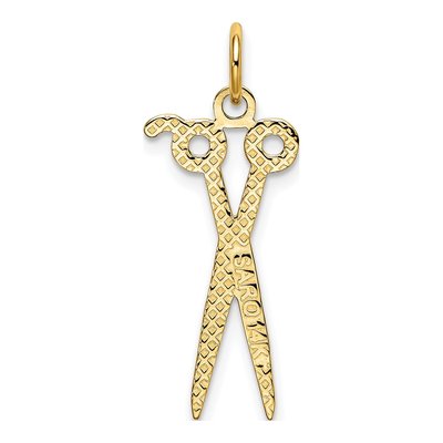 14K Yellow Gold Scissors Pendant – view 4