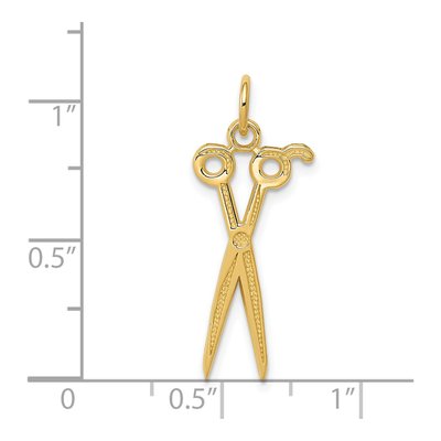 14K Yellow Gold Scissors Pendant – view 5