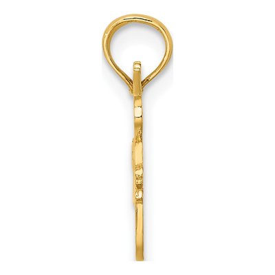 14K Yellow Gold I Heart Dancing Dancer Charm – view 3