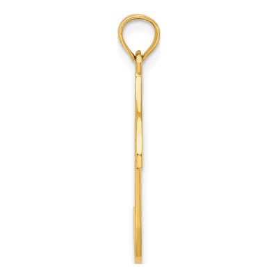 14K Yellow Gold Scroll Music Note Charm – view 3