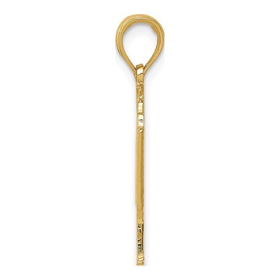 14K Yellow Gold Baby Grand Piano Pendant – view 3