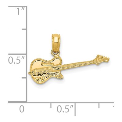 14K Yellow Gold Electric Guitar Pendant – view 5
