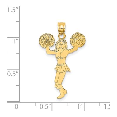 14K Yellow Gold Cheerleader Charm – view 5
