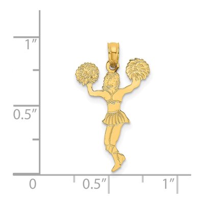 14K Yellow Gold Cheerleader Pendant – view 5