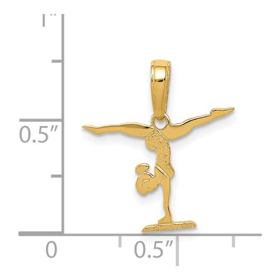 14K Yellow Gold Gymnastics Pendant – view 5
