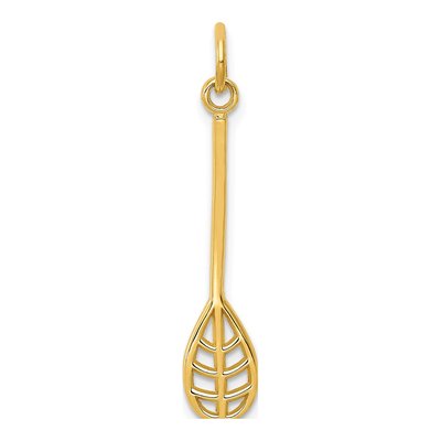 14K Yellow Gold Lacrosse Stick Pendant