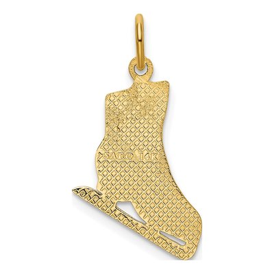 14K Yellow Gold Figure Skate Pendant – view 4