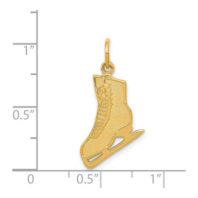 14K Yellow Gold Figure Skate Pendant – view 5