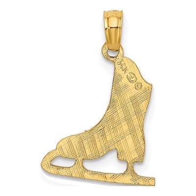 14K Yellow Gold Figure Skate Pendant – view 4