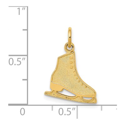 14K Yellow Gold Figure Skate Pendant – view 5