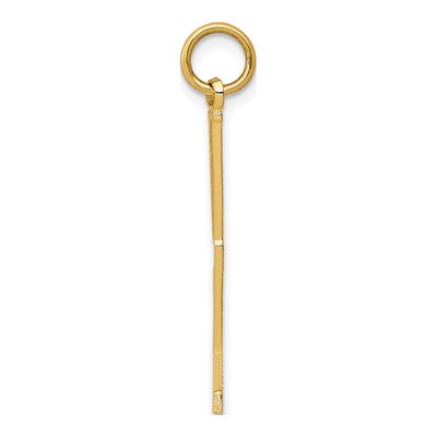 14K Yellow Gold Goalie Stick Pendant – view 3