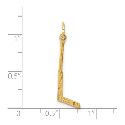 14K Yellow Gold Goalie Stick Pendant – view 5