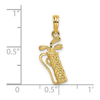 14K Yellow Gold Golf Bag Charm – view 4