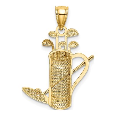 14K Yellow Gold Golf Bag Pendant – view 4