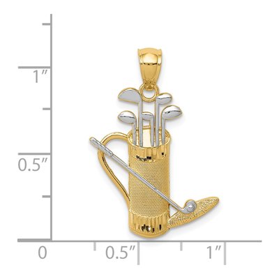 14K Yellow Gold Golf Bag Pendant – view 5