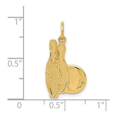 14K Yellow Gold Bowling Pins Pendant – view 5