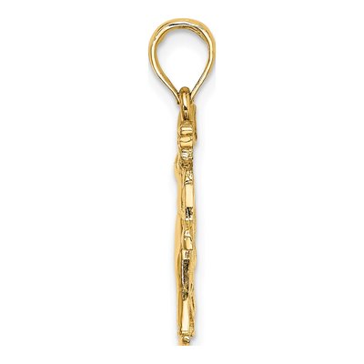 14K Yellow Gold Bowling Pendant – view 3