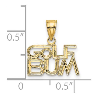 14K Yellow Gold GOLF BUM Pendant – view 4