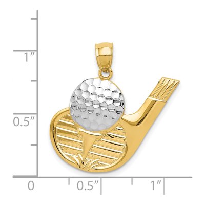 14K Yellow Gold Golf Club Ball Pendant – view 5
