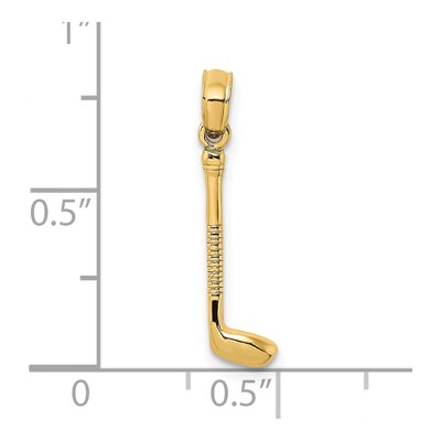 14K Yellow Gold 3D Golf Club Pendant – view 4