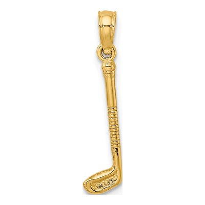 14K Yellow Gold 3D Golf Club Pendant – view 5