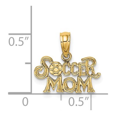 14K Yellow Gold Soccer Mom Pendant – view 4