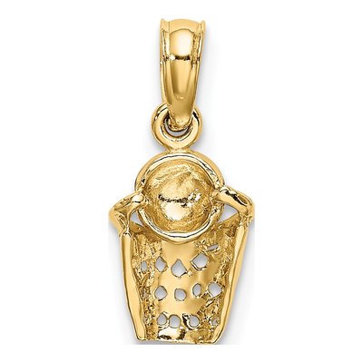 14K Yellow Gold Mini Basketball Charm – view 5