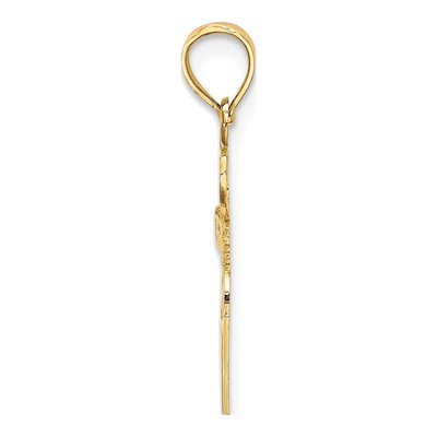 14K Yellow Gold I Heart Basketball Charm – view 3