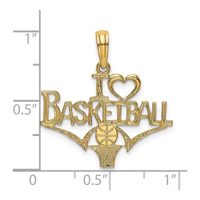 14K Yellow Gold Basketball Charm – view 4