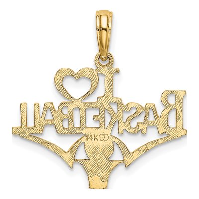 14K Yellow Gold Basketball Charm – view 5