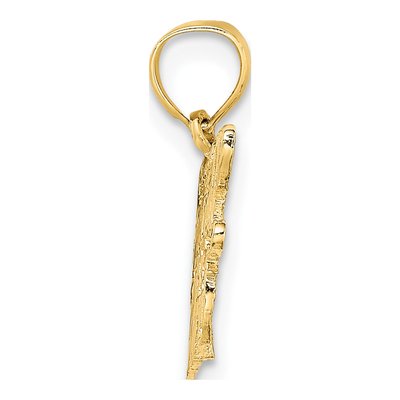 14K Yellow Gold Football Mom Pendant – view 3