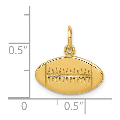 14K Yellow Gold Football Pendant – view 5