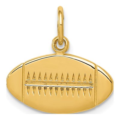 14K Yellow Gold Football Pendant