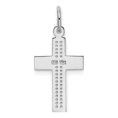 14K White Gold Cross Pendant – view 4