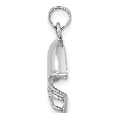 14K White Gold Football Helmet Pendant – view 3