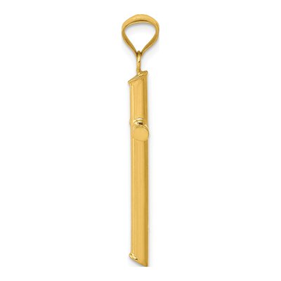 14K Yellow Gold 3-D Hollow Cross Pendant – view 3