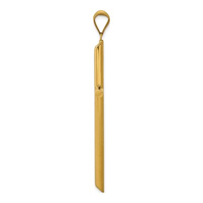 14K Yellow Gold 3-D Hollow Cross Pendant – view 3