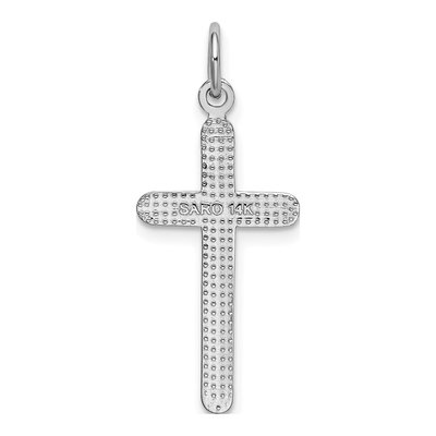14K White Gold Cross Pendant – view 4