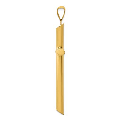 14K Yellow Gold Large 3-D Hollow Cross Pendant – view 3