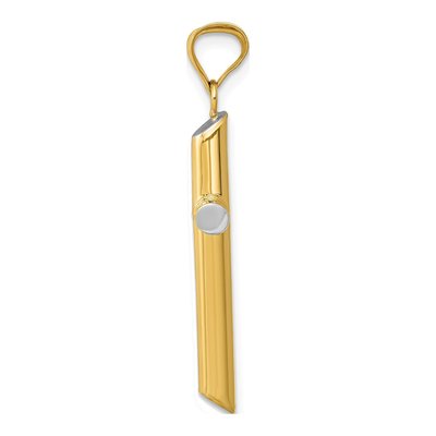 14K Yellow Gold 3-D Cross Pendant – view 3