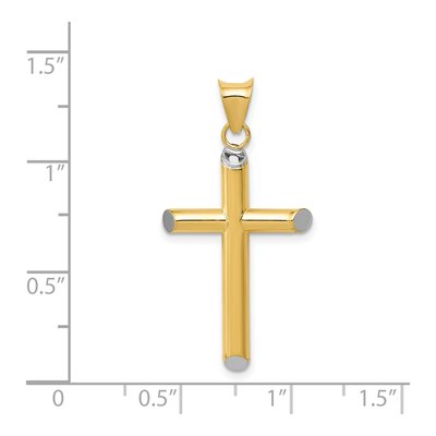 14K Yellow Gold 3-D Cross Pendant – view 4