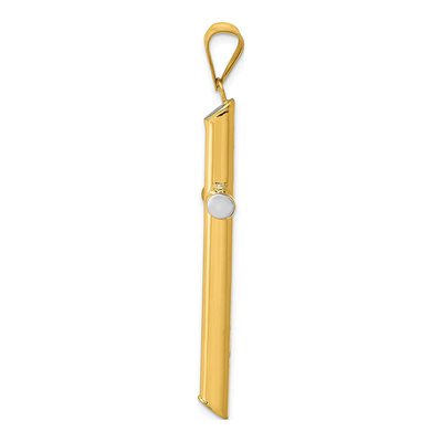 14K Yellow Gold 3-D Cross Pendant – view 3