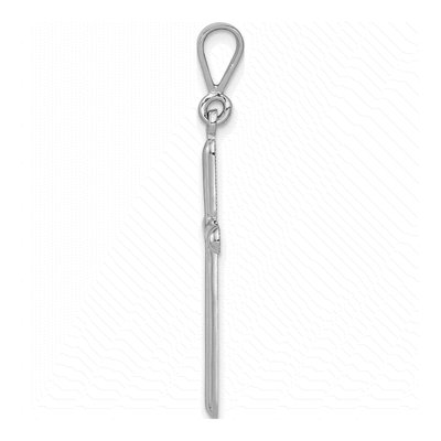 14K White Gold Cross Pendant – view 3