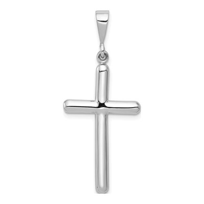 14K White Gold Cross Pendant
